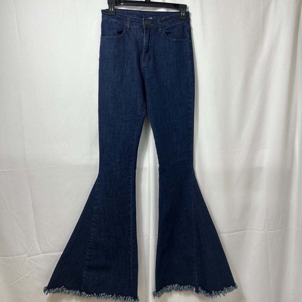Altard State Women Jeans Flare Leg High Rise Denim Blue Retro Bell Bottoms S/4-6